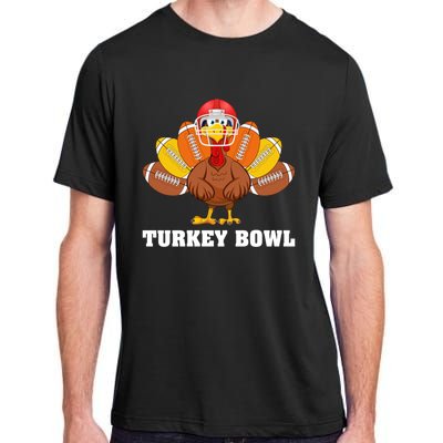 Funny Turkey American Football Bowl Thanksgiving Adult ChromaSoft Performance T-Shirt