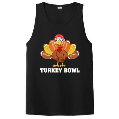 Funny Turkey American Football Bowl Thanksgiving PosiCharge Competitor Tank