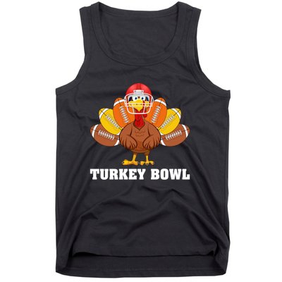 Funny Turkey American Football Bowl Thanksgiving Tank Top