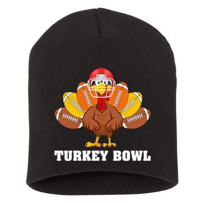 Funny Turkey American Football Bowl Thanksgiving Short Acrylic Beanie