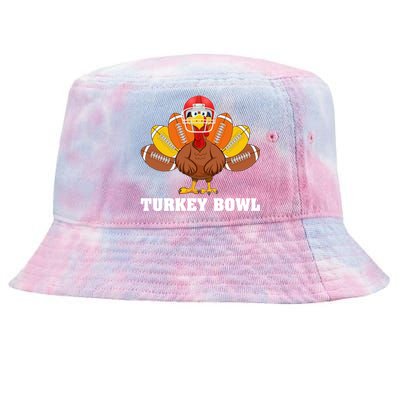 Funny Turkey American Football Bowl Thanksgiving Tie-Dyed Bucket Hat