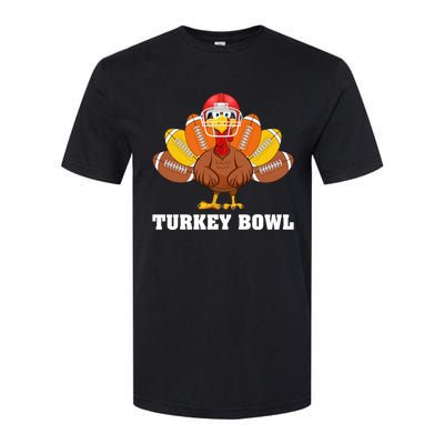 Funny Turkey American Football Bowl Thanksgiving Softstyle CVC T-Shirt