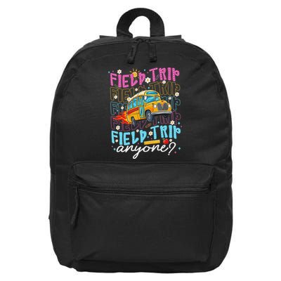 Field Trip Anyone School Bus Field Day Teacher Student 16 in Basic Backpack