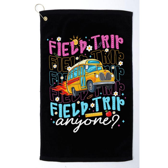 Field Trip Anyone School Bus Field Day Teacher Student Golf Towel