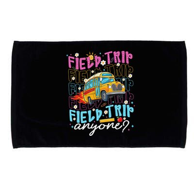 Field Trip Anyone School Bus Field Day Teacher Student Microfiber Hand Towel
