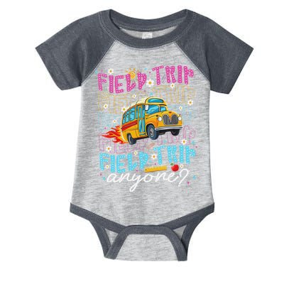 Field Trip Anyone School Bus Field Day Teacher Student Infant Baby Jersey Bodysuit