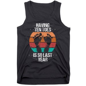 Funny Toe Amputee Sarcasm Humor Amputated Toe Survivor Tank Top