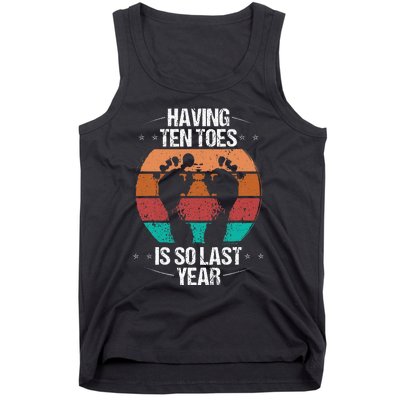 Funny Toe Amputee Sarcasm Humor Amputated Toe Survivor Tank Top