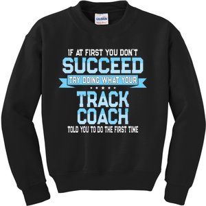 Fun Track And Field Coach Gift Funny Track Saying Kids Sweatshirt