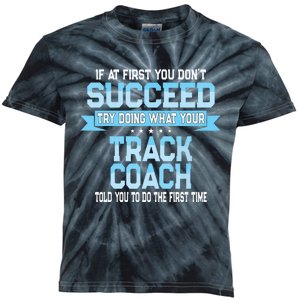 Fun Track And Field Coach Gift Funny Track Saying Kids Tie-Dye T-Shirt