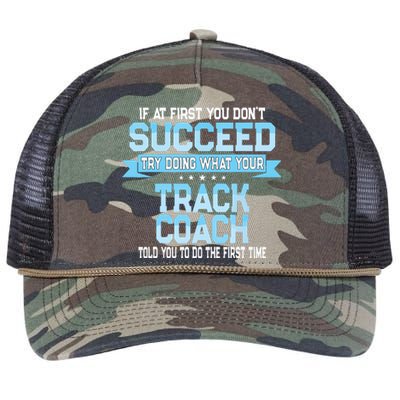 Fun Track And Field Coach Gift Funny Track Saying Retro Rope Trucker Hat Cap