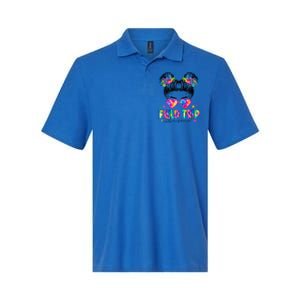 Field Trip Anyone Field Day Student Teacher Messy Bun Gift Softstyle Adult Sport Polo