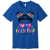 Field Trip Anyone Field Day Student Teacher Messy Bun Gift Premium T-Shirt