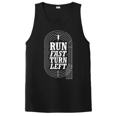 Funny Track And Field Design Run Fast Turn Left PosiCharge Competitor Tank