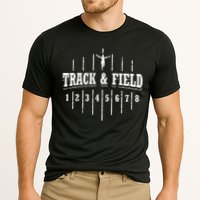 Funny Track And Field Design Runner Numbers Performance Shirt