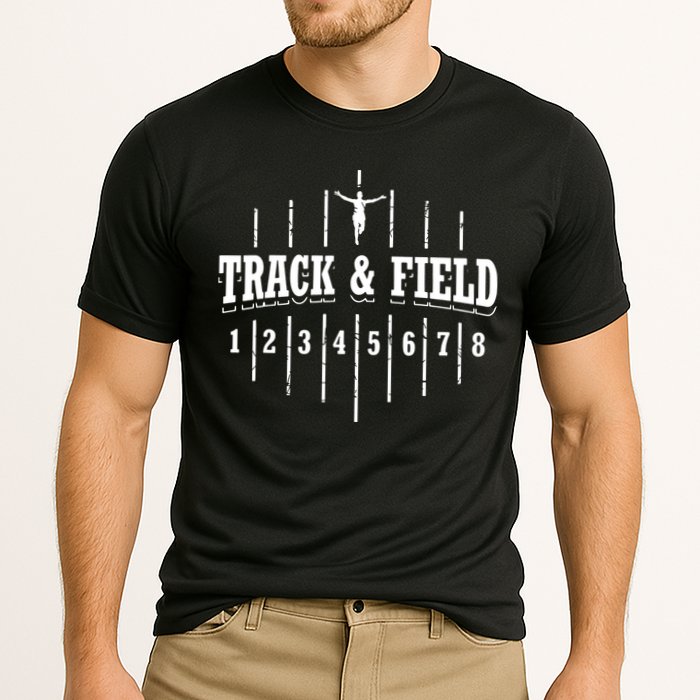 Funny Track And Field Design Runner Numbers Performance Shirt