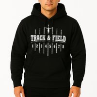 Funny Track And Field Design Runner Numbers Hoodie