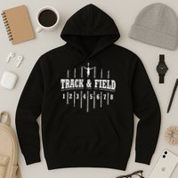 Funny Track And Field Design Runner Numbers Hoodie