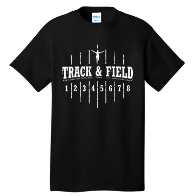 Funny Track And Field Design Runner Numbers Tall T-Shirt