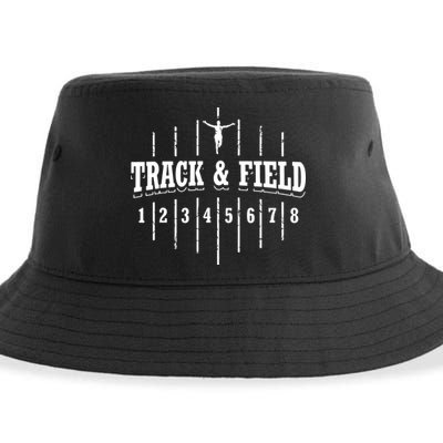 Funny Track And Field Design Runner Numbers Sustainable Bucket Hat