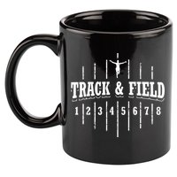 Funny Track And Field Design Runner Numbers 11oz C Handle Ceramic Mug