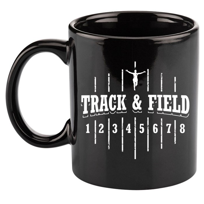 Funny Track And Field Design Runner Numbers 11oz C Handle Ceramic Mug