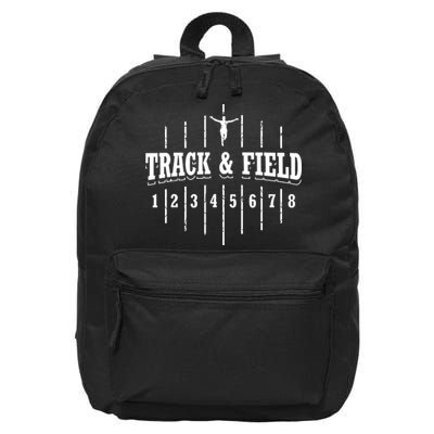 Funny Track And Field Design Runner Numbers 16 in Basic Backpack