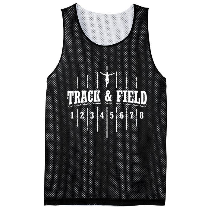 Funny Track And Field Design Runner Numbers Mesh Reversible Basketball Jersey Tank