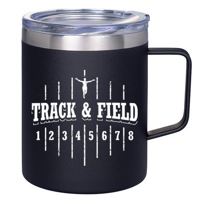 Funny Track And Field Design Runner Numbers 12oz Stainless Steel Coffee Mug