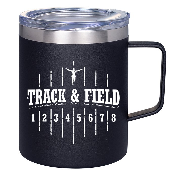Funny Track And Field Design Runner Numbers 12oz Stainless Steel Coffee Mug