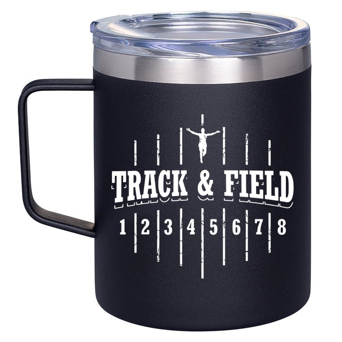 Funny Track And Field Design Runner Numbers 12oz Stainless Steel Coffee Mug