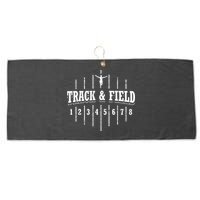 Funny Track And Field Design Runner Numbers Large Microfiber Waffle Golf Towel