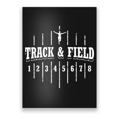 Funny Track And Field Design Runner Numbers Poster