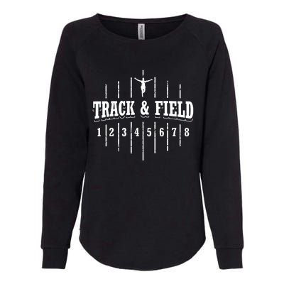 Funny Track And Field Design Runner Numbers Womens California Wash Sweatshirt