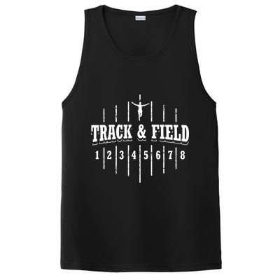 Funny Track And Field Design Runner Numbers PosiCharge Competitor Tank