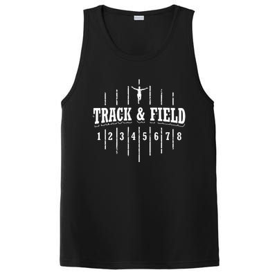 Funny Track And Field Design Runner Numbers PosiCharge Competitor Tank