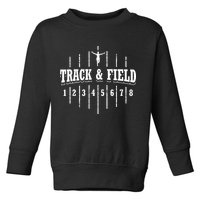 Funny Track And Field Design Runner Numbers Toddler Sweatshirt