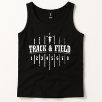 Funny Track And Field Design Runner Numbers Tank Top