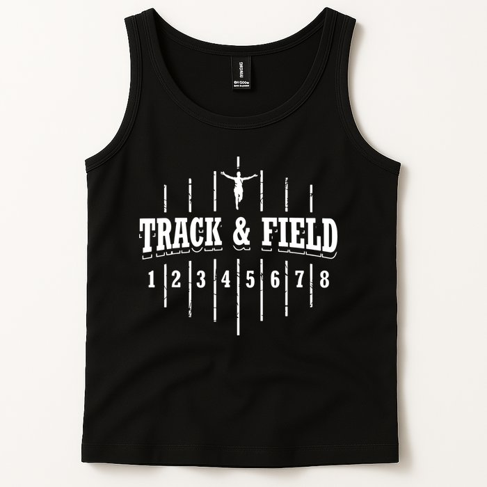 Funny Track And Field Design Runner Numbers Tank Top