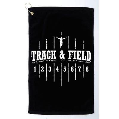 Funny Track And Field Design Runner Numbers Golf Towel