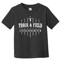 Funny Track And Field Design Runner Numbers Toddler T-Shirt