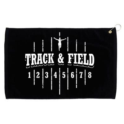 Funny Track And Field Design Runner Numbers Grommeted Golf Towel