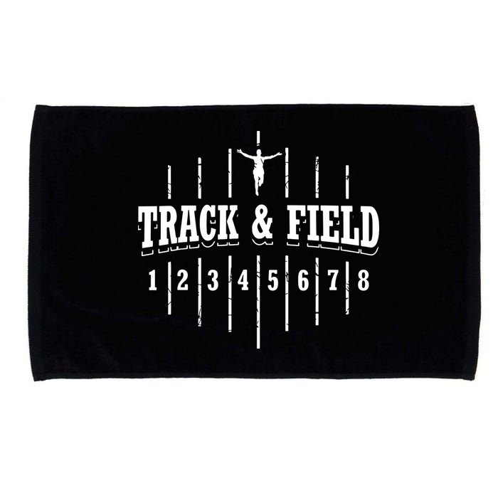Funny Track And Field Design Runner Numbers Microfiber Hand Towel