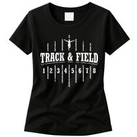 Funny Track And Field Design Runner Numbers Womens T-Shirt