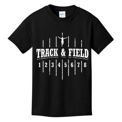 Funny Track And Field Design Runner Numbers Kids T-Shirt