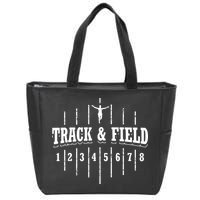 Funny Track And Field Design Runner Numbers Zip Tote Bag