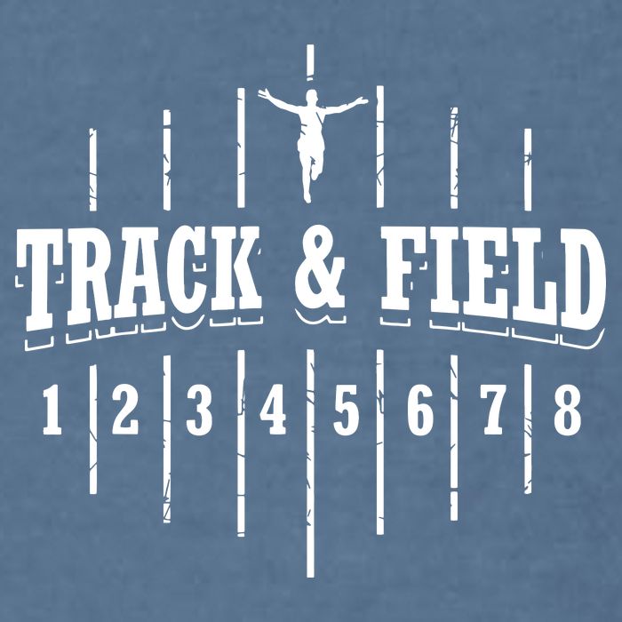 Funny Track And Field Design Runner Numbers Garment-Dyed Sweatshirt