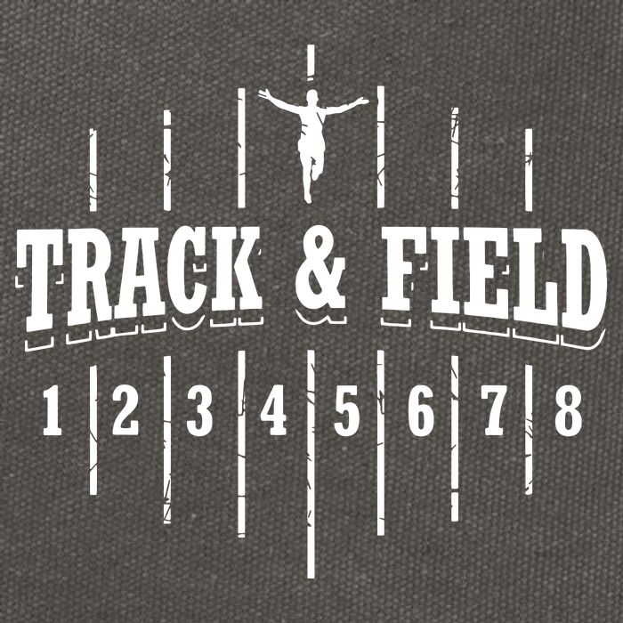 Funny Track And Field Design Runner Numbers Cotton Canvas Backpack