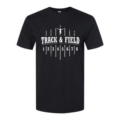 Funny Track And Field Design Runner Numbers Softstyle CVC T-Shirt