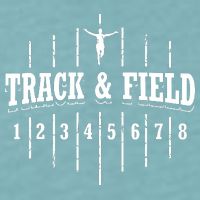 Funny Track And Field Design Runner Numbers Sueded Cloud Jersey T-Shirt